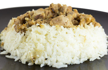 Fried pork with garlic