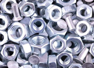 Nuts of bolts as a  background