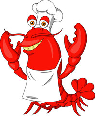 Cute lobster cartoon