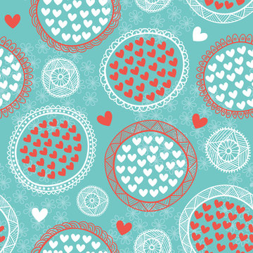 Fototapeta Seamless floral pattern