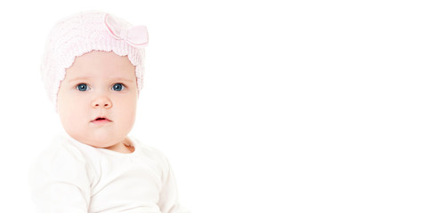 baby in the cap. isolated.