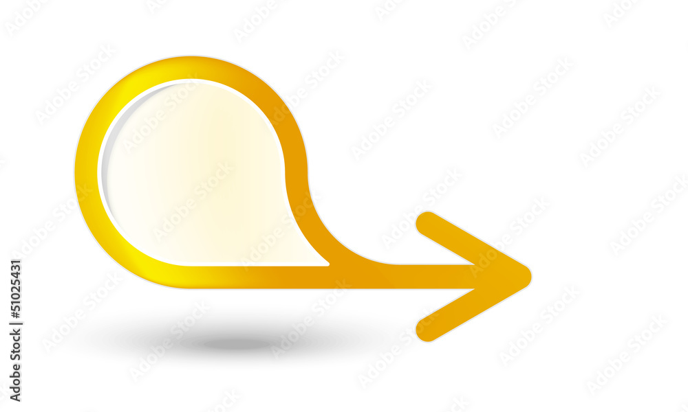 Poster speech bubble with arrow