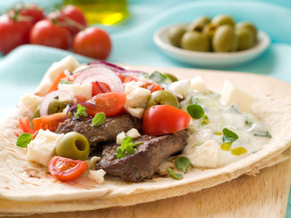 souvlaki with pita