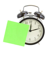 alarm clock with note