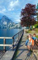 Fototapeta premium Traunsee summer lake (Austria).