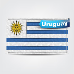 Fabric texture of the flag of Uruguay