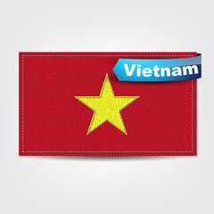 Fabric texture of the flag of Vietnam
