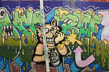 Obraz na płótnie Canvas Graffiti Street Art Wall