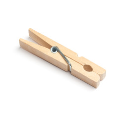 Clothespin on White Background