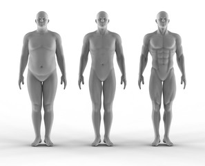 Set of portrait bodybuilder