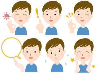 お父さん　パパ　男性　　表情　セット