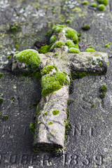 Stone cross on a grave