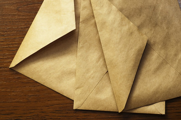 three old postal envelope