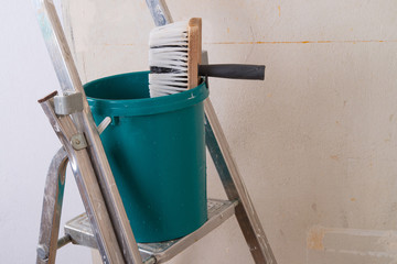 Leader with bucket