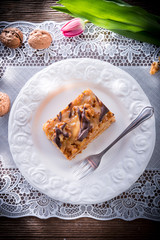 walnut caramel cake
