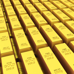 Stack of golden bars