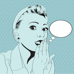 vintage pop art girl