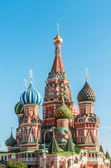Fototapeta na wymiar Znani st Wasilij Błogosławiony katedry w Moskwie