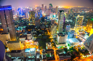 Aerial view of Bangkok, Thailand.. - obrazy, fototapety, plakaty