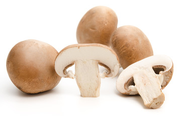 Braune Champignons