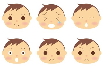 赤ちゃん　顔　男の子