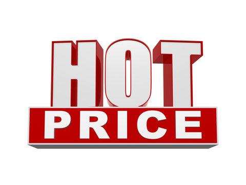hot price in 3d letters and block