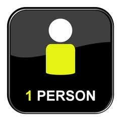 Glossy Button - 1 Person