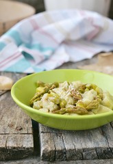 gnocci with asparagus.