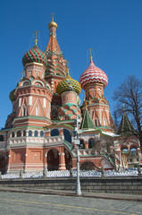 Fototapeta na wymiar Cerkiew Wasyla Błogosławionego na Placu Czerwonym w Moskwie.