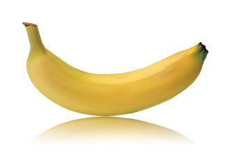 banana on white background