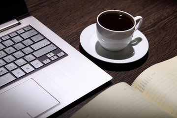 Coffee at business workplace