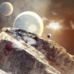 Image of planets in space