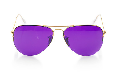 Elegant sunglasses isolated on the white