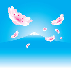 Fuji mountain vector