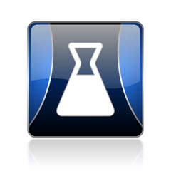 chemistry blue square web glossy icon