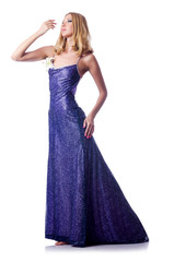 Attractive model isolated on the white