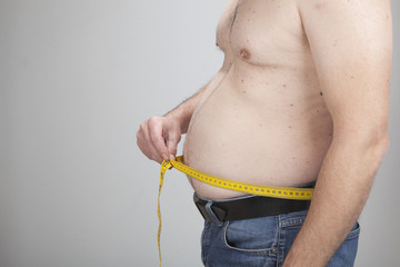 big belly of a fat man