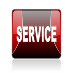 service red square web glossy icon