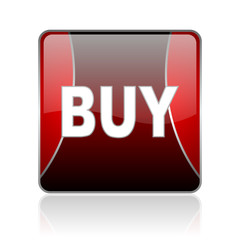 buy red square web glossy icon
