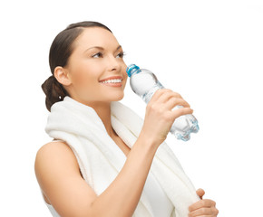 woman with bottle of water