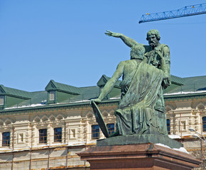 Fototapeta premium Памятник Минину и Пожарскому на Красной площади