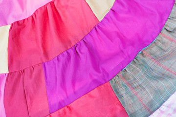 pink patchwork quilt