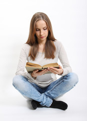 Young woman with book
