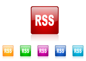 rss vector icon set