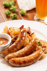 sausage with cabbage