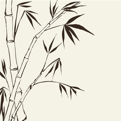 Naklejka premium Bamboo Painting