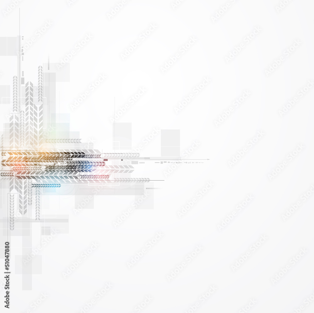 Wall mural abstract bright circuit computer line technology business backgr