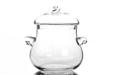 Glass jar isolated