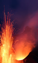 Vulkanausbruch Strombolianische Eruption