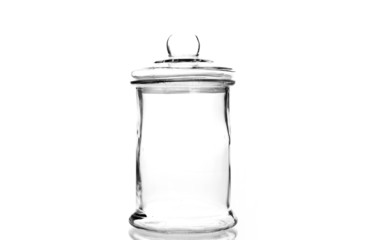 Glass jar isolated